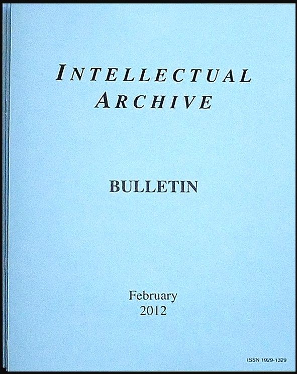 Intellectual Archive Bulletin February 2012